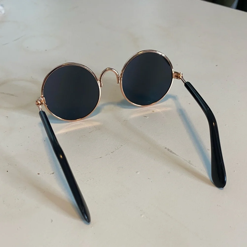 1 Pair Tinted Lens Pet Glasses - Dark Green Reflective | Small Dogs | Cats